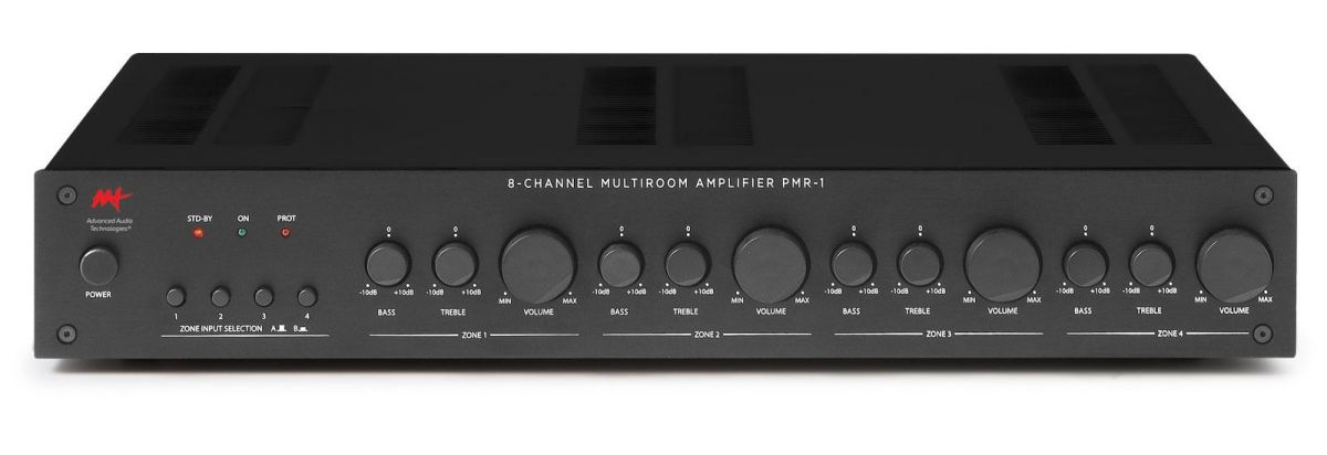 PMR-1 AAT Amplificador multiroom / multizona 800W RMS com controle de volume individual 